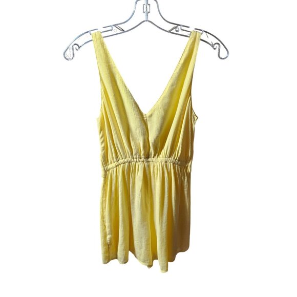 Abercrombie & Fitch Womens Yellow Sleeveless Wrap Dress XXS Lightweight Rayon - Picture 6 of 6